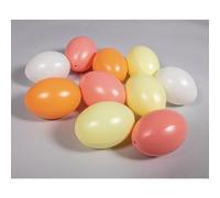 Oeufs En Plastique, 6cm Ø, Abricot, 4 Couleurs Assorties, Sachet 10 Pces