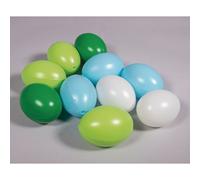 Oeufs En Plastique, 6cm Ø, Bleu Vert, 4 Couleurs Assorties, Sachet 10 Pces