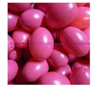 Oeufs en plastique - LEALOO - Lot de 25 - Rose vif brillant - 6,5 cm - Décoration de Pâques