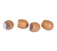 Oeufs en plastique ouverts nature 5,5x4,5cm 4pces - rayher Marron G