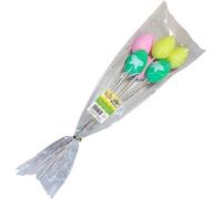 Oeufs en plastique sur un pic 40x60mm 6pcs