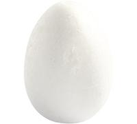 Creotime Oeufs en polystyrène Blanc 8 cm 5 pièces