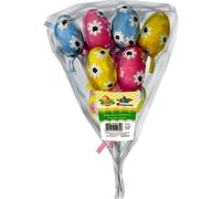 Oeufs en polystyrène 40x60mm 3 couleurs 6pcs