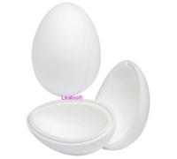 Oeufs en polystyrène - LEALOO - Lot de 2 - 21 cm de haut - Séparables - Blanc densité supérieure