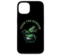 Oeuvre d'art Chaudron drôle Grenouille Anti-système Coque pour iPhone 13