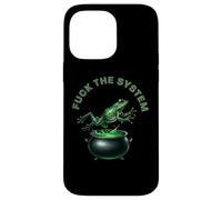 Oeuvre d'art Chaudron drôle Grenouille Anti-système Coque pour iPhone 14 Pro Max