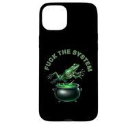 Oeuvre d'art Chaudron drôle Grenouille Anti-système Coque pour iPhone 15 Plus