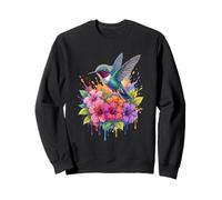 Oeuvre d'art Colibri Oiseau Colibri Floral Sweatshirt