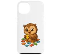 Oeuvre d'art de Chouette - Design Mignon pour Les Amateurs de hiboux et de Puzzles Coque pour iPhone 13