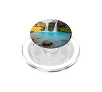 Oeuvre d'art de Paysage de Lagon Turquoise jumeau Cascade PopSockets PopGrip pour MagSafe