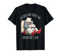 Oeuvre d'art de Saint-Valentin avec Un Ours Confortable à la Retraite T-Shirt