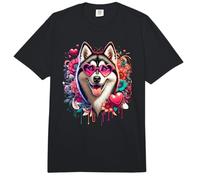 Oeuvre d'art de St Valentin représentant Un Chien Klee Kai de l'Alaska Comfort Colors Adult Heavyweight T-Shirt
