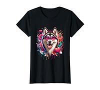 Oeuvre d'art de St Valentin représentant Un Chien Klee Kai de l'Alaska T-Shirt Graphique avec Valeur