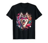 Oeuvre d'art de St Valentin représentant Un Chien Klee Kai de l'Alaska T-Shirt Graphique avec Valeur