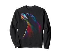 Oeuvre d'art Lion de mer colorée pour Amoureux des Animaux Sweatshirt