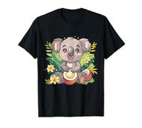 Oeuvre d'art Mignon Coco Koala Ours Art Floral Nature T-Shirt