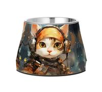 Oeuvre De Soldat De Chat Cool Gamelles AntidéRapantes pour Chiens,Empilables en Acier Inoxydable pour Chiots