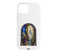 Oeuvre mosaïque de la cathédrale d'apparition de la Vierge Marie de Lourdes Coque pour iPhone 15 Plus