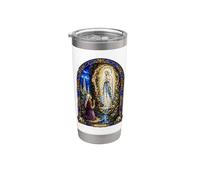 Oeuvre mosaïque de la cathédrale d'apparition de la Vierge Marie de Lourdes Gobelet isotherme en acier inoxydable double paroi