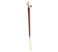 OEUVREBY Chausse-pied rétro tête de lion en métal avec manche en bois marron 58 cm