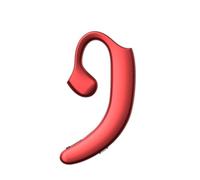 OEUVREBY Écouteurs Bluetooth avec microphone pour fitness, course à pied, jogging, oreillette ergonomique, petit écouteur, rouge