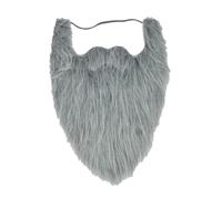 OEUVREBY Faux accessoires de barbe pour fête drôle performance Noël Père Noël barbe marron 25 x 30 cm, Gris 25 x 30 cm, 25x30 cm