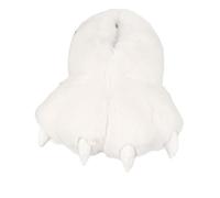 OEUVREBY Lot de 2 chaussons en peluche doux pour femme Motif pattes d'ours Blanc 20 x 33 x 10 cm, Blanc 20 x 33 x 10 cm, Medium