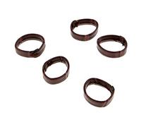 OEUVREBY Lot de 5 anneaux de rechange en cuir synthétique Marron foncé 22 mm, 20 mm-24 mm, Polyester