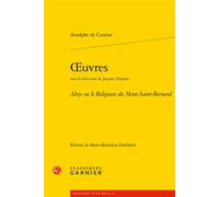 Oeuvres Aloys ou le Religieux du Mont-Saint-Bernard - Pierre Glaudes - Classiques Garnier - broché - Roman
