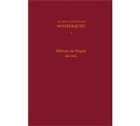 Oeuvres Complètes - Tome 7, Défense De L'esprit Des Lois