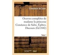 Oeuvres complètes. Épîtres. Discours. Tome 1 - de Constance - Hachette Bnf - broché - Livre