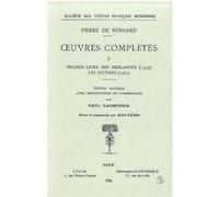 OEUVRES COMPLETES OEUVRES COMPLETES RONSARD. PIERRE DE (Auteur)