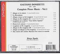 Oeuvres Complétes Pour Piano Vol. 1 - Pietro Spada, Piano