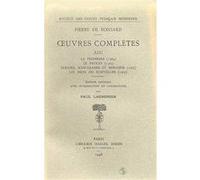 OEUVRES COMPLETES T.13 LA PROMESSE RONSARD. PIERRE DE (Auteur)