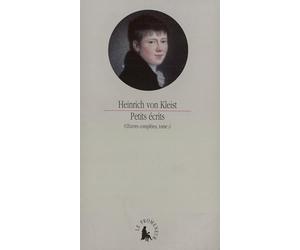 Oeuvres complètes, tome 1 : Petits écrits