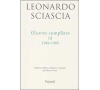 Oeuvres Complètes - Tome 3, 1983-1989