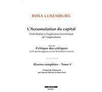 L' Accumulation du capital: Contribution à l’explication économique de l’impérialisme