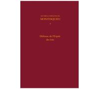 Oeuvres Complètes - Tome 7, Défense De L'esprit Des Lois