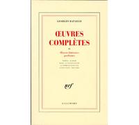 Oeuvres Complètes - Volume 4, Oeuvres Littéraires Posthumes