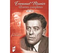 Oeuvres complètes Volume I 1922-1932 Edition de Yves Roullière - Emmanuel Mounier - Presses Universitaires Rennes - broché - Essai