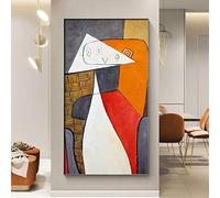 Oeuvres d'art abstraites Peintures à l'huile sur toile de Picasso Célèbres reproductions d'art abstrait Affiches murales et impressions pour décoration de chambre 50x100cm (20x39in) avec cadre