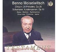 Oeuvres De Chopin, Schumann, Weber, Rachmaninov, Stravinsky, Prokofiev Moiseiwitsch, Piano - Enr. 1938-1950