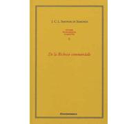 Oeuvres economiques completes , vol 2 - de la richesse commerciale - SIMONDE DE SISMONDI/ - Economica - broché - Etude