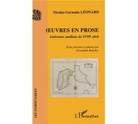 Nicolas Germain Leonard – Oeuvres en prose : Littérature antillaise du XVIIIe siècle – Broché