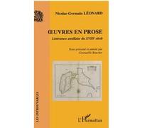 Nicolas Germain Leonard – Oeuvres en prose : Littérature antillaise du XVIIIe siècle – Broché