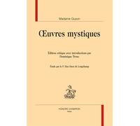 Oeuvres mystiques - Jeanne-Marie Guyon - Honore Champion - relié - Roman