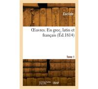 OEuvres. Tome 1 - Euclide - Hachette Bnf - broché - Livre