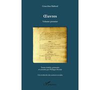 Oeuvres Volume premier - Gracchus Babeuf - L'harmattan - broché - Essai