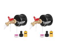 Oewwthy 2X Adaptateur de Réservoir IBC, Verrou à Came de 2 Pouces pour Réservoir IBC de 275 à 330 Gallons, Adaptateur de Réservoir IBC Vers Tuyau D'Arrosage avec de Tuyau en Laiton