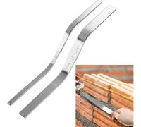 Oewwthy Outils de Maçonnerie Jointer de Brique à Double Extrémité Outils de Pointage en Acier pour Truelle à Ciment 3/8" X 1/4" et 1/2" X 5/8"